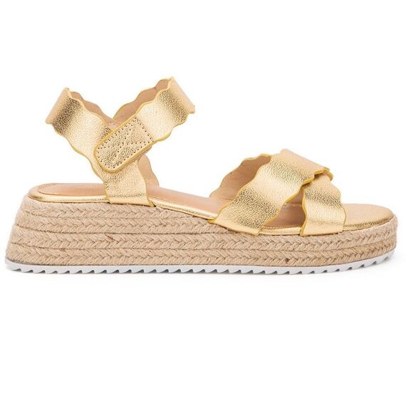 Olivia Miller Trinity Scalloped Espadrille Wedges Sandals - Picture 5 of 7